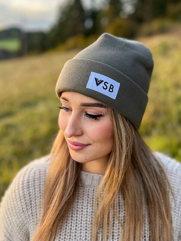 Modern női sapka VSB BEANIE olivazöld UNISEX