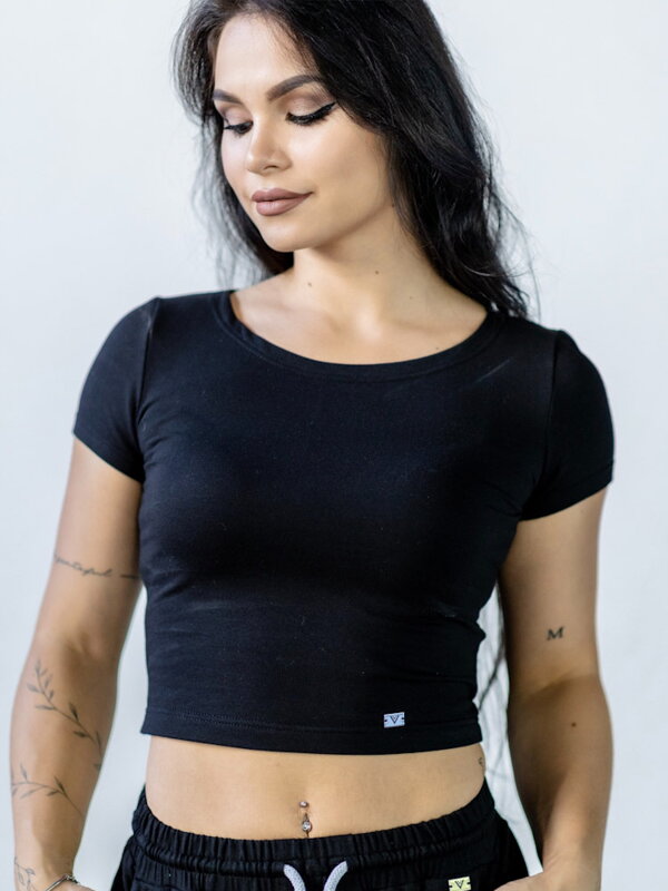 Női VSB PATTY crop-top fekete